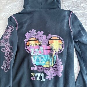 Disney Kids Puffer Jacket - Dark Gray with Pink and Multicolor Design